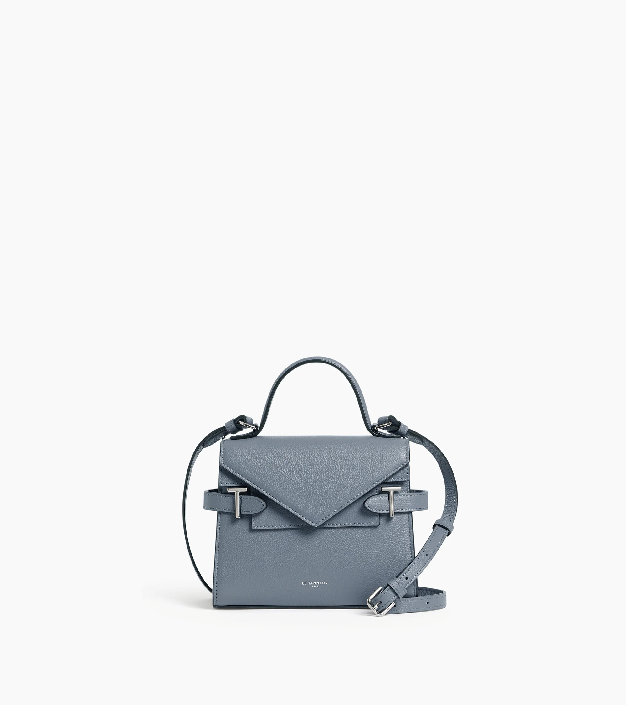 Emilie
         small handbag with double flap in grained leather | Le Tanneur