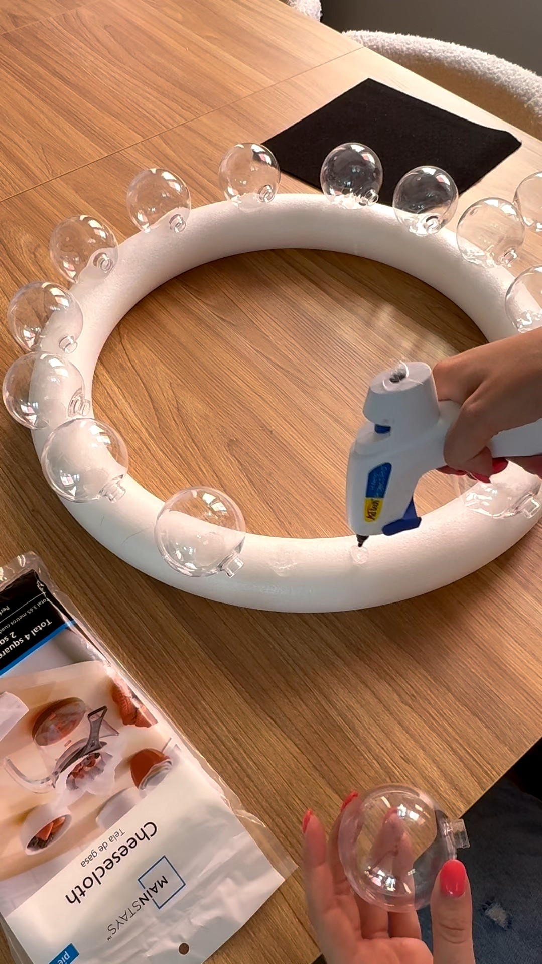 Ghost wreath- I used 20” foam wreath 