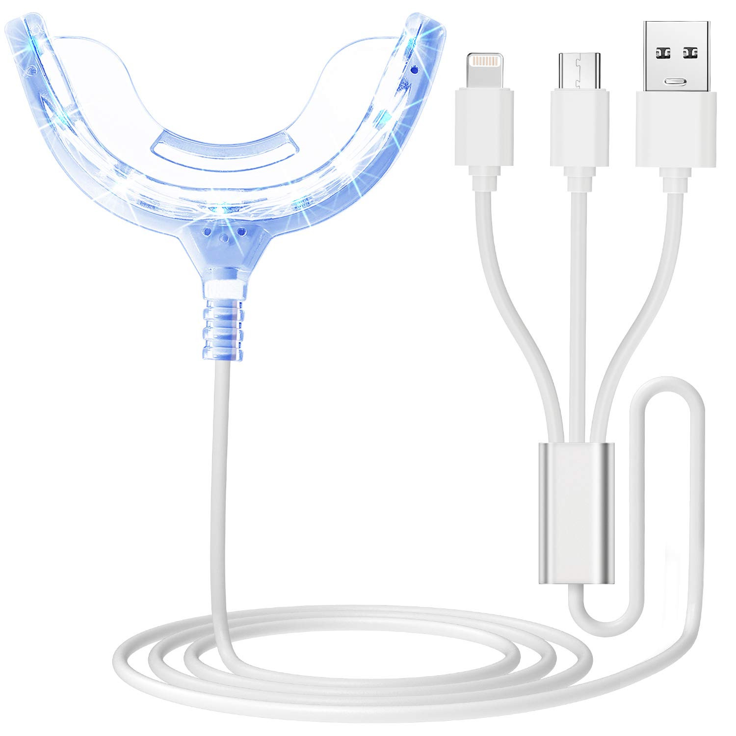 Teeth Whitening Accelerator Light, 16x More Powerful Blue LED Light, Mouth Tray Teeth Whitening E... | Amazon (US)