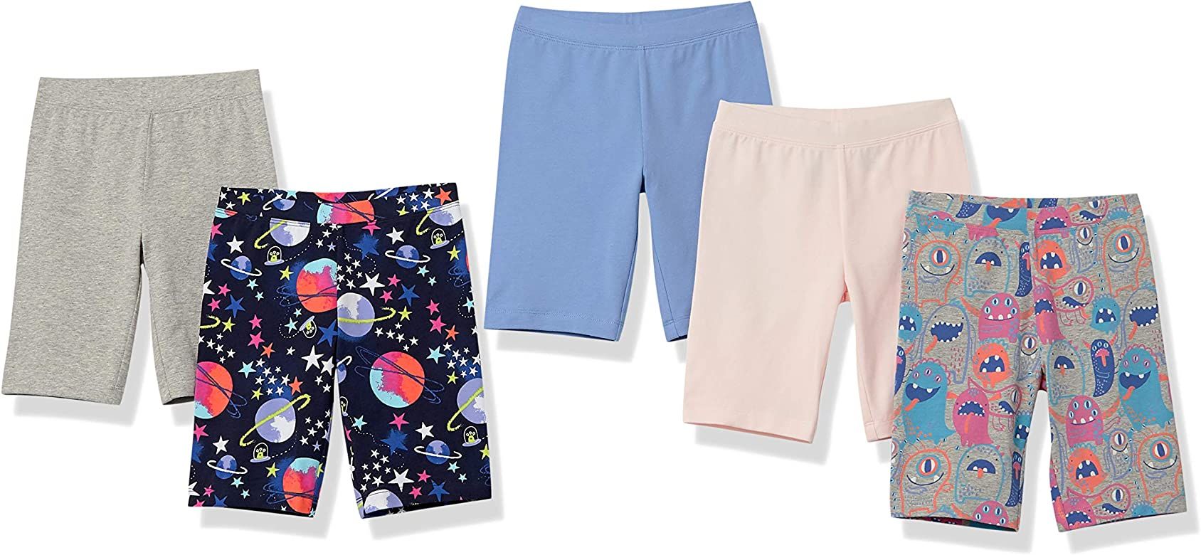 Amazon Essentials Girls and Toddlers' Midi Bike Shorts (Previously Spotted Zebra), Multipacks | Amazon (US)