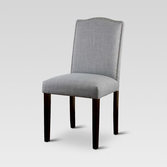 Camelot Nailhead Dining Chair Dove Gray - Threshold™ | Target