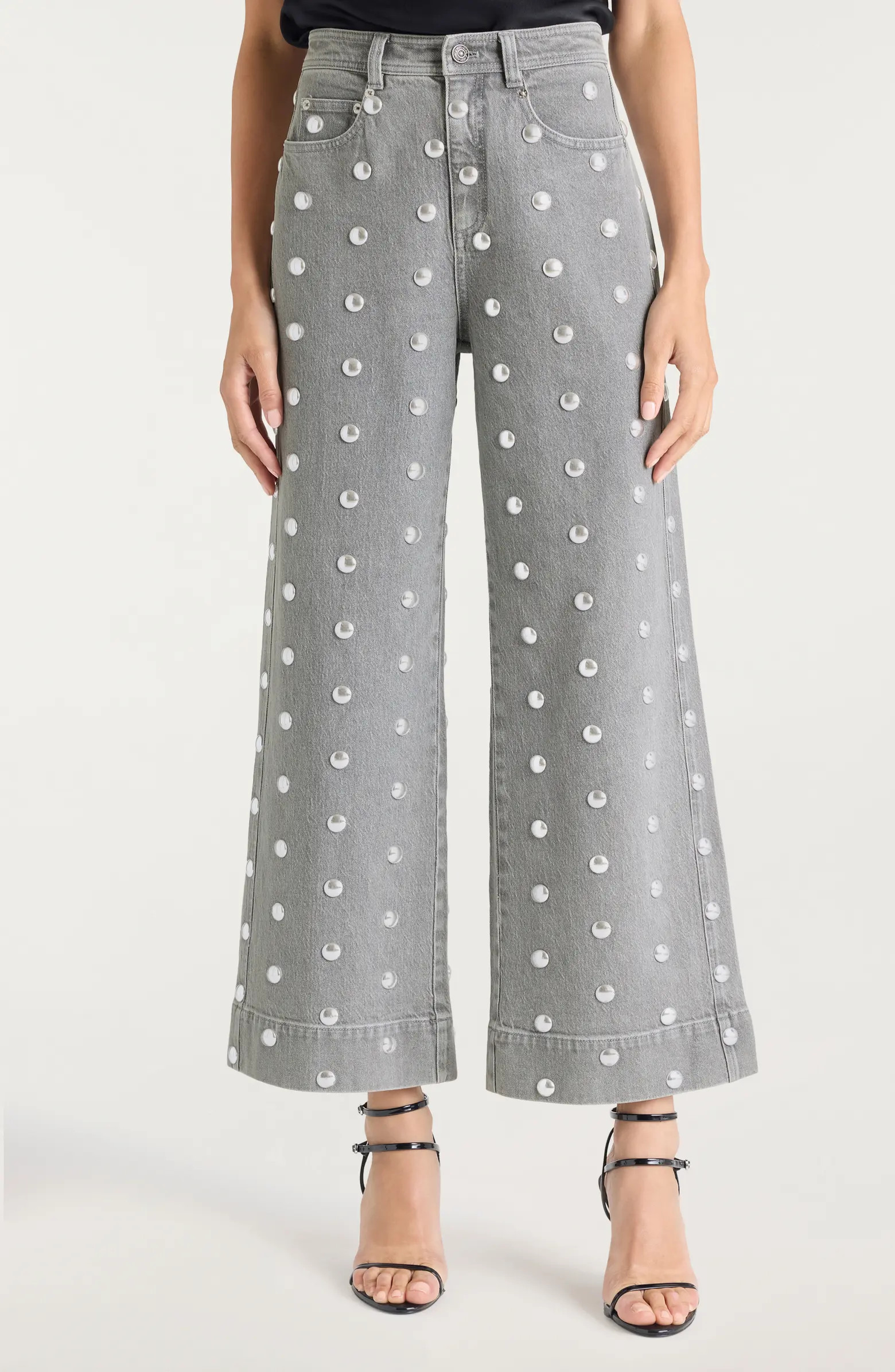 Betsy Studded Flare Ankle Jeans | Nordstrom