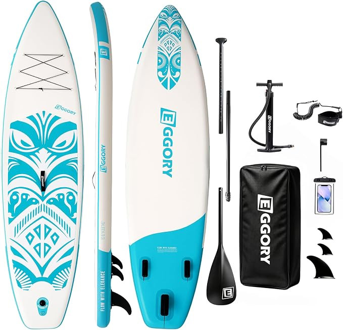 Inflatable Paddle Board,Stand Up Paddle Board Set, Extra Wide SUP Board with Removable Fin, Float... | Amazon (US)