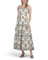 Linen Blend Mixed Print Maxi Dress | TJ Maxx