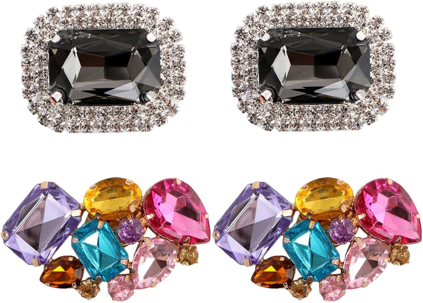 kilofly 2 Pairs Elegant Rhinestone Crystal Metal Shoe Clips Wedding Party Pack | Amazon (CA)