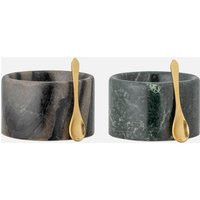 Bloomingville Maloue Marble Salt & Pepper Jar With Spoon - Green | Coggles (Global)