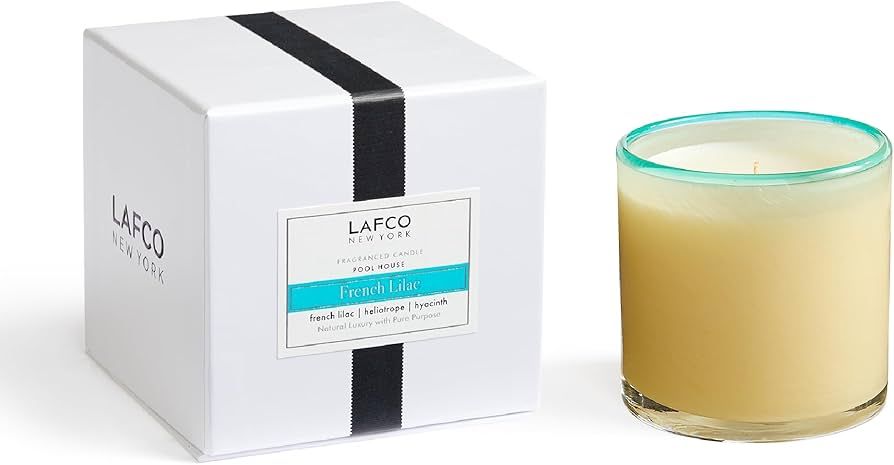 LAFCO New York Classic Candle, French Lilac - 6.5 oz - 50-Hour Burn Time - Reusable, Hand Blown G... | Amazon (US)
