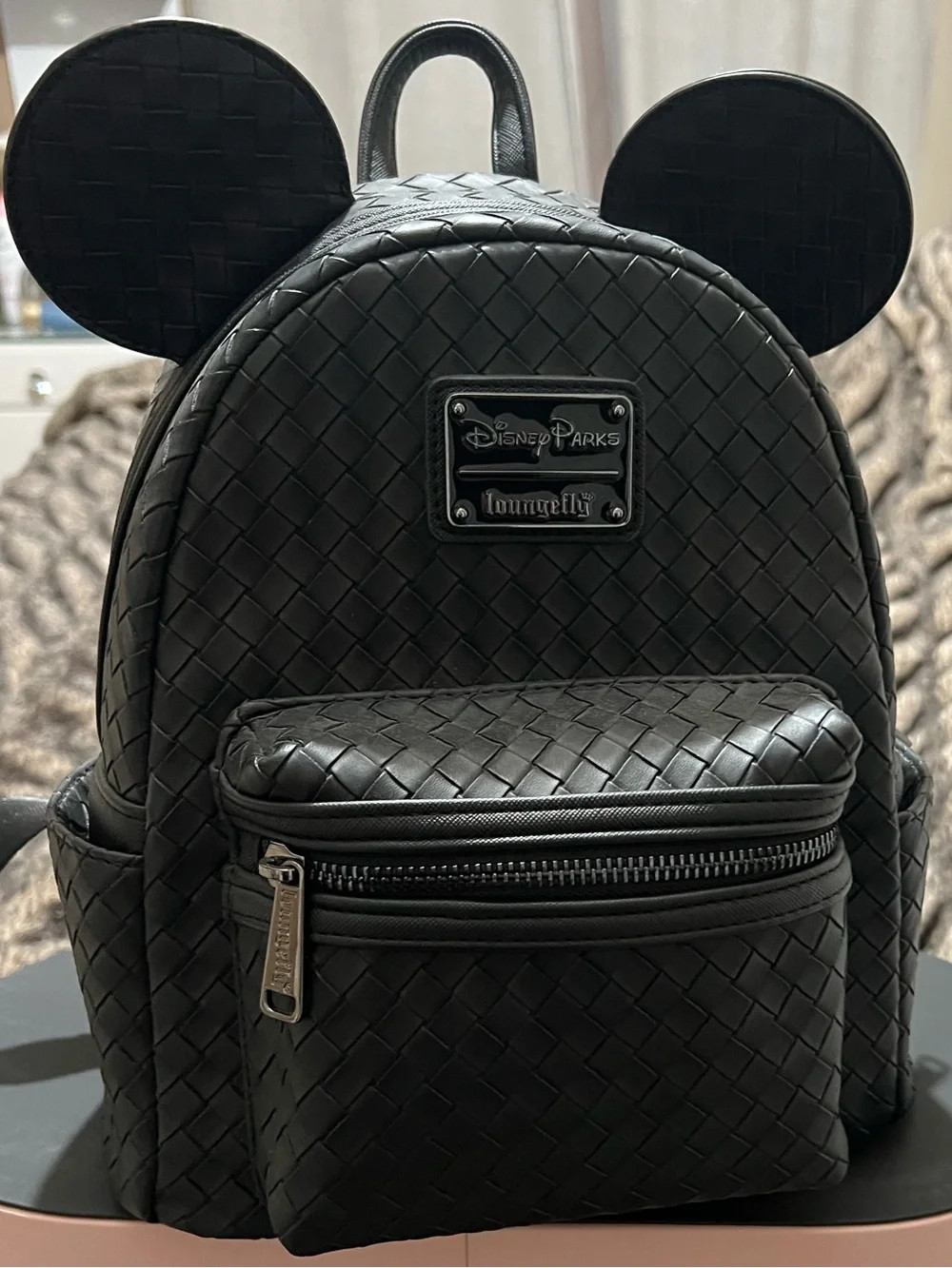 Loungefly Black Woven Mini Backpack with Ears | Poshmark