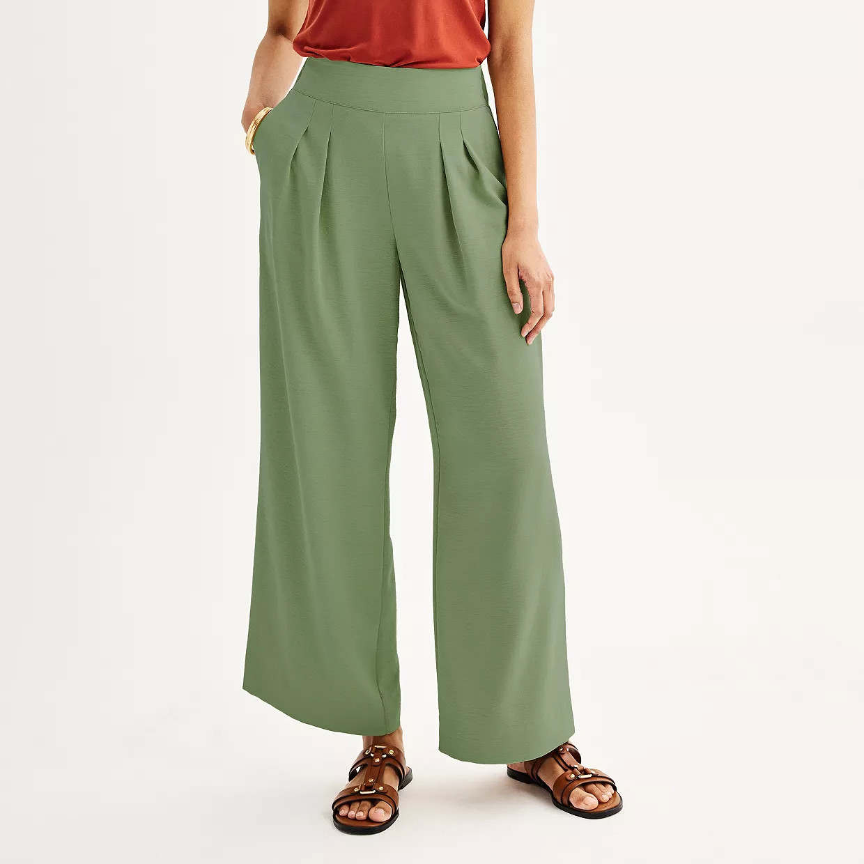 Women's Nine West Soft Pull-On Wide Leg Pants | Kohl's