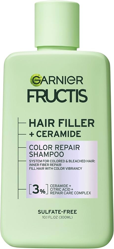 Amazon.com : Garnier Fructis Hair Filler Color Repair Shampoo with Ceramide, Smoothing & Sulfate ... | Amazon (US)