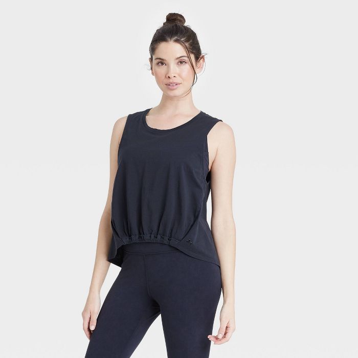 Women's High-Low Tank Top with Front Cinched Hem - JoyLab™ | Target