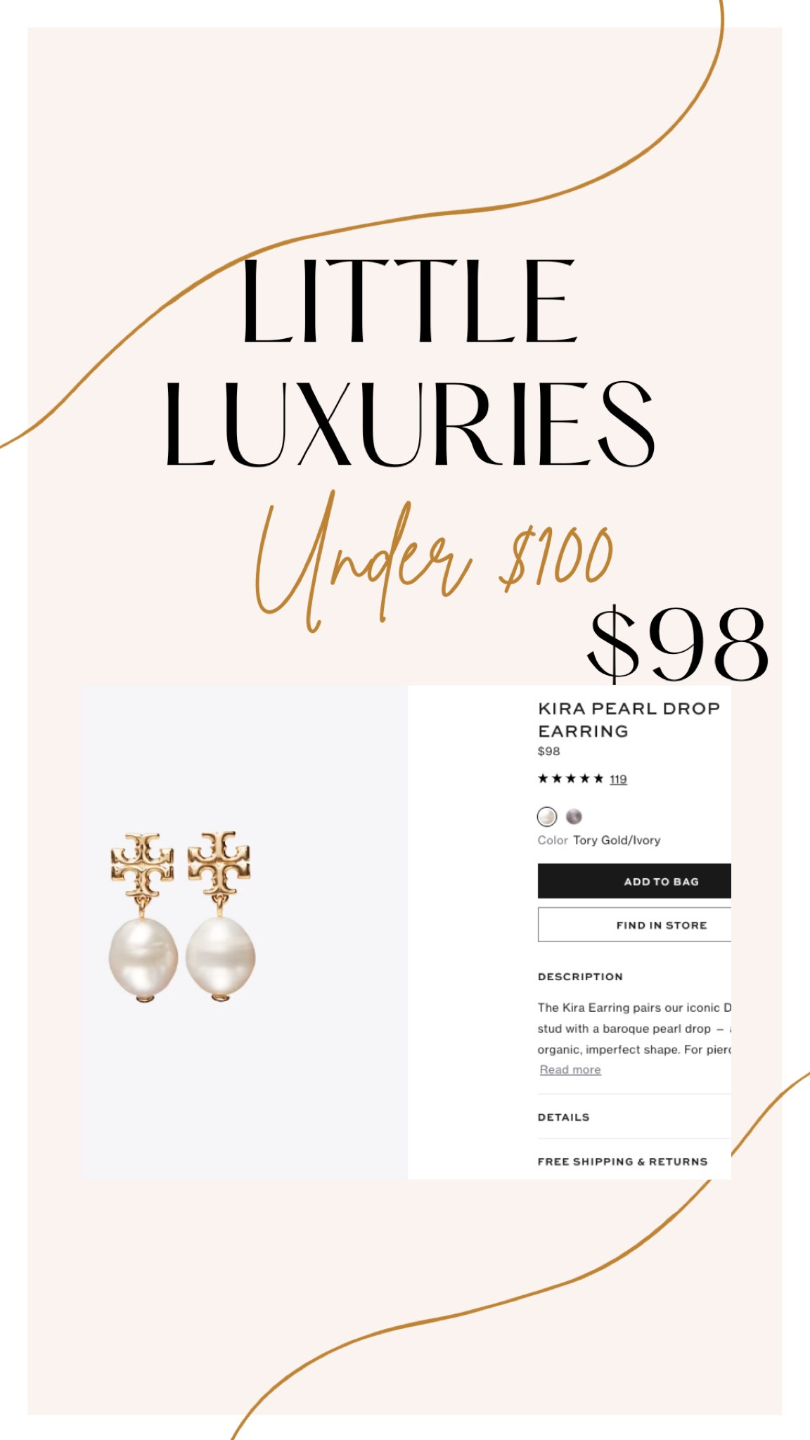 These Tory Burch Pearl drop earrings are the perfect gift idea and they’re under $100!🥰 

Little luxury gift ideas! Gift ideas for the fashionista. Luxury gift ideas. Gift ideas for her. Gifts ideas for her under $100.  

#LTKfindsunder100 #LTKGiftGuide #LTKHoliday
