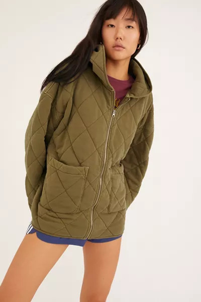 UO Freja Quilted Hooded Jacket | Urban Outfitters (US and RoW)