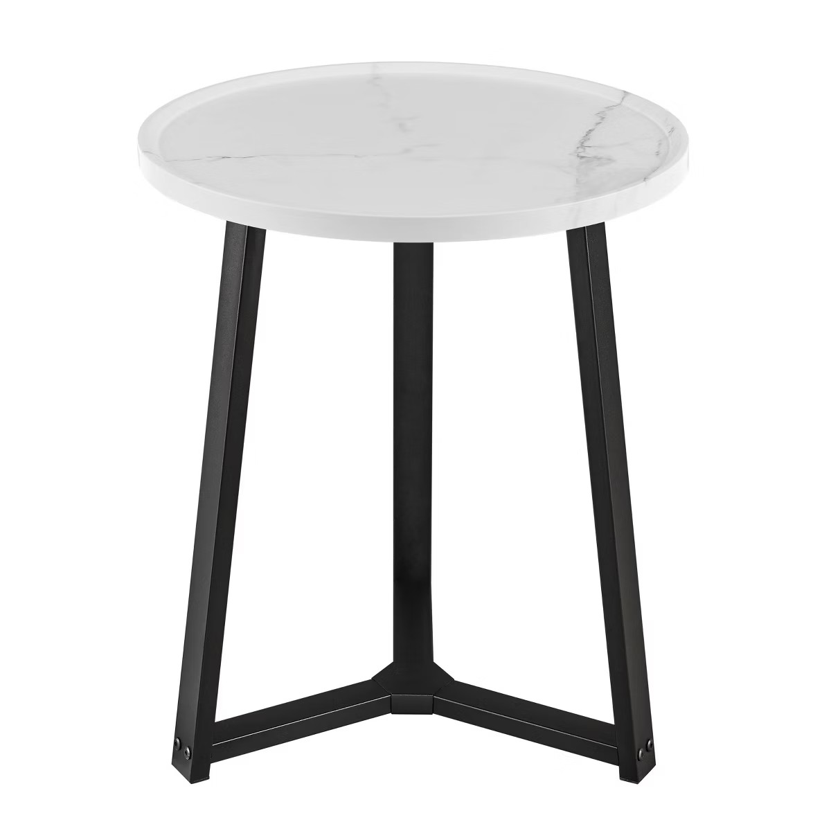 Danya B. 23.3"x19.7" Harper Round Mid-Century Side Accent Table with Modern Pedestal Legs | Target