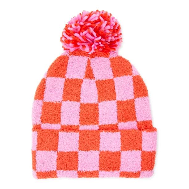 No Boundaries Juniors Checked Beanie - Walmart.com | Walmart (US)