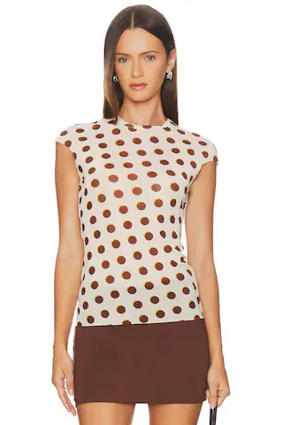 AFRM Nina Top in Gold Halo Dot from Revolve.com | Revolve Clothing (Global)