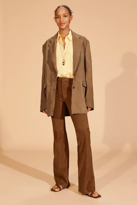 LIMITED EDITION 100% SUEDE LEATHER BLAZER | Zara US