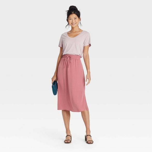Women's High-Rise Midi Slip Skirt - A New Day™ | Target