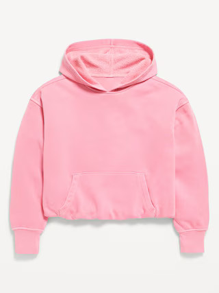 Cropped Bubble-Hem Hoodie for Girls | Old Navy (US)