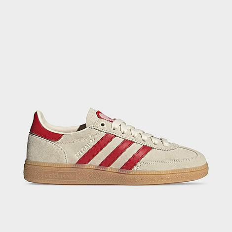 adidas Women's Originals Handball Spezial Valentine's Day Casual Shoes in Cream White/Better Scarlet/Sandy Pink Size: 11.0 | JD Sports (US)