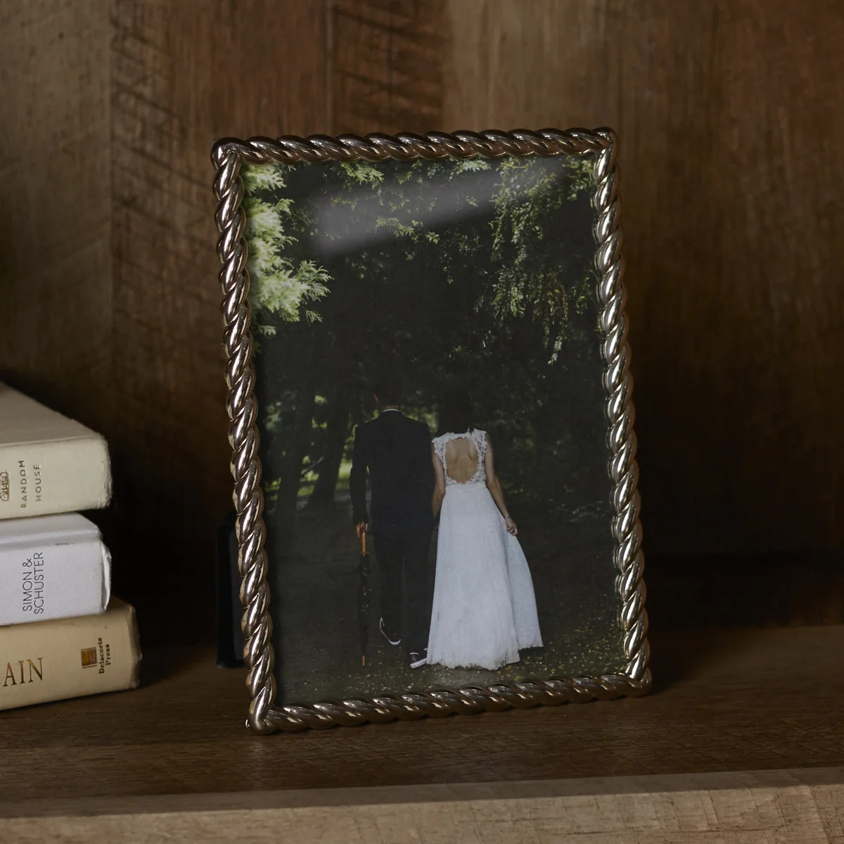 Aricka Silver Metal Beaded Picture Frame | Wayfair North America