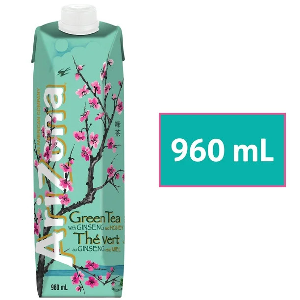Arizona Premium Brewed Ginseng and Honey Green Tea, 960 ML | Walmart (CA)
