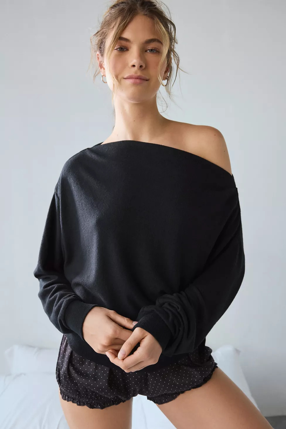 Out From Under Clarity Cozy Knit Off-The-Shoulder Top | Urban Outfitters (US and RoW)