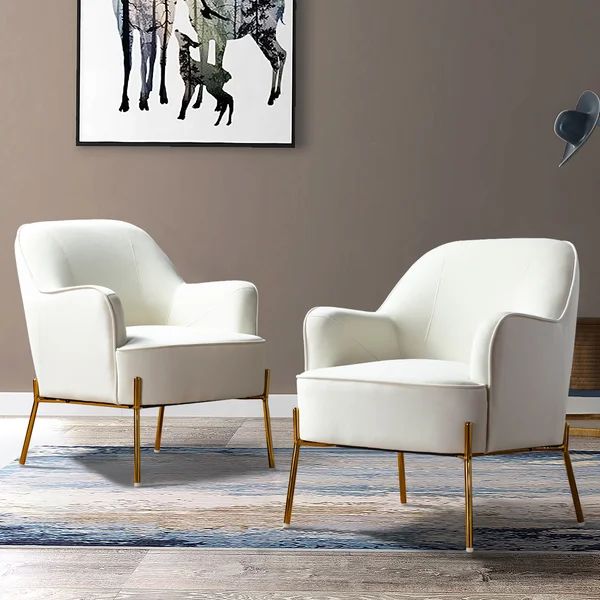 Cleo 26" Wide Contemporary Chair with Recessed Arms | Wayfair North America