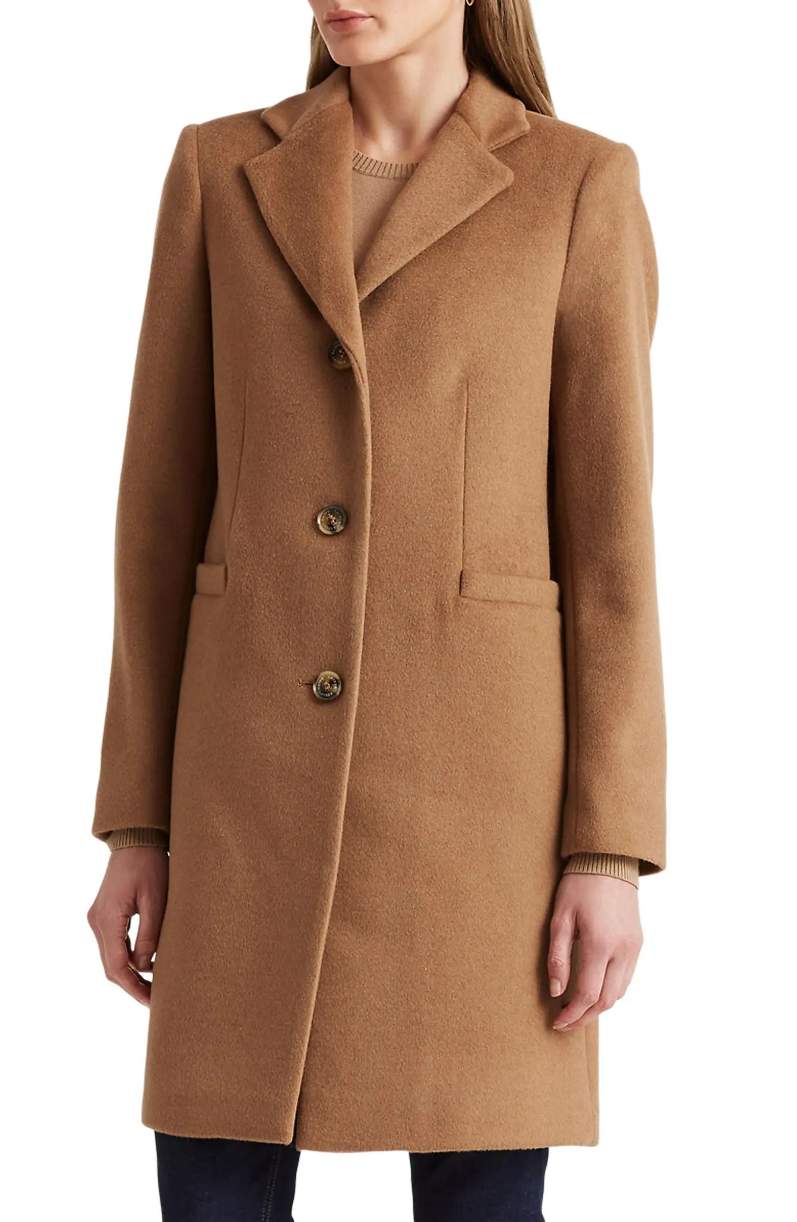 Lauren Ralph Lauren Reefer Wool Blend Coat | Nordstrom | Nordstrom