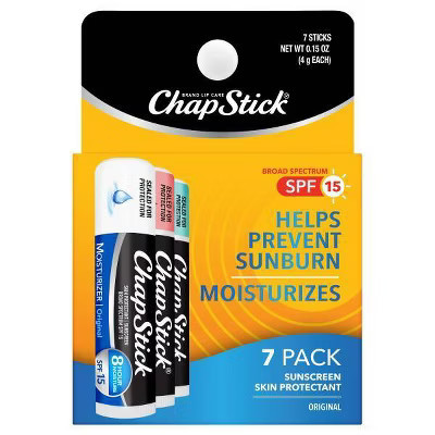Chapstick Moisturizer Lip Balm - Original/Black Cherry/Cool Mint - SPF15 - 7ct | Target