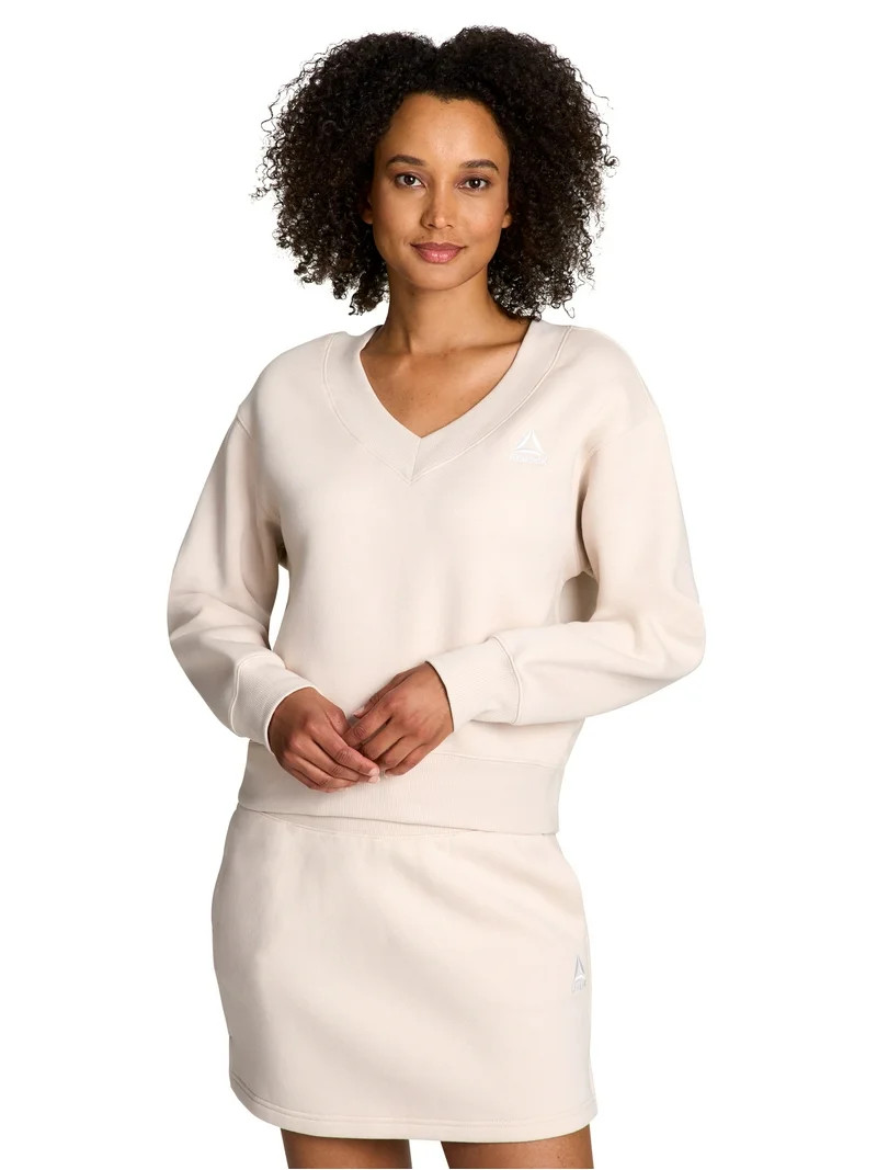 Reebok Women's Squad V-Neck Sweatshirt, Sizes XS-XXXL | Walmart (US)