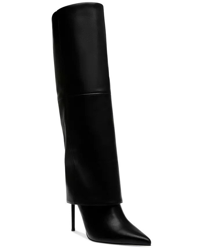 Steve Madden Women's Smith Stiletto Cuffed Tall Dress Boots - Macy's | Macy's