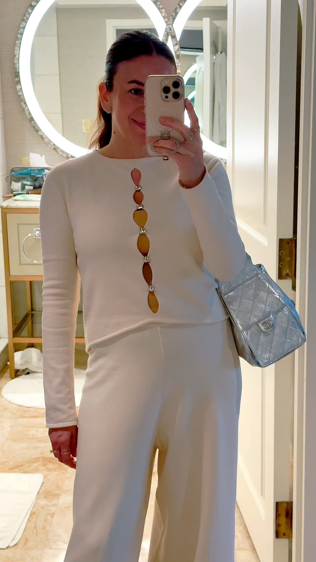 Trust me when I tell you this is the most comfortable set I own. It feels like I’m wearing PJs. My shoes and bag were sourced by Shop Off The Record but I liked some budget friendly options for the shoes and the bag 🩶

#LTKgrwm #LTKootd #LTKValentine