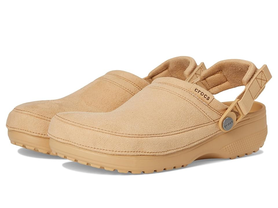 Crocs Classic Crafted Vegan Suede Clogs Clog Shoes Cashew Suede : Men's 4 - Women's 6 Medium, Canvas | Zappos