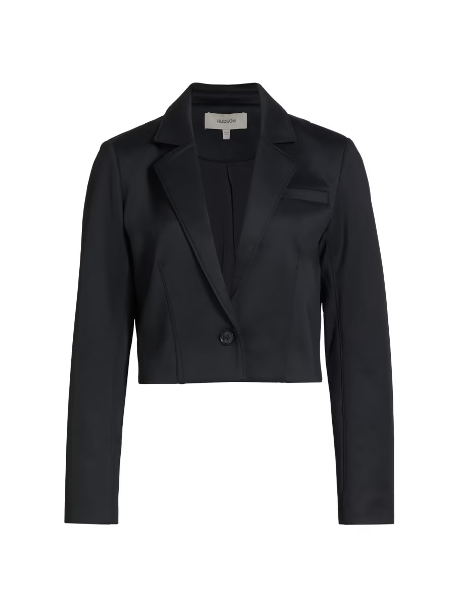 Cropped Single-Button Blazer | Saks Fifth Avenue