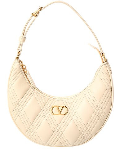 VLogo Signature Leather Hobo Bag | Gilt & Gilt City