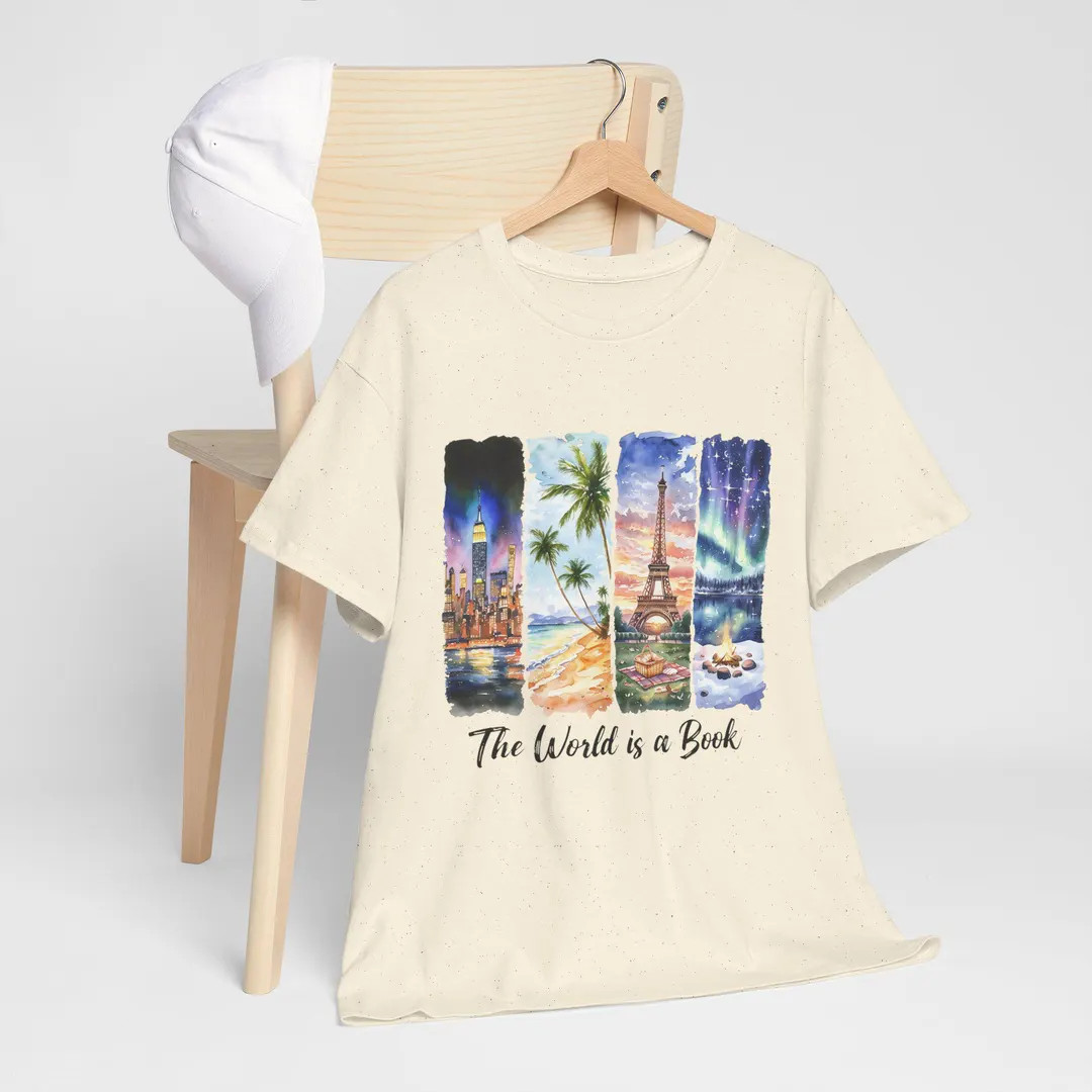 Traveler's Adventure T-shirt, Wanderlust Tee, Vacation Gift, Travel Themed Shirt, Reader Apparel ... | Etsy (US)