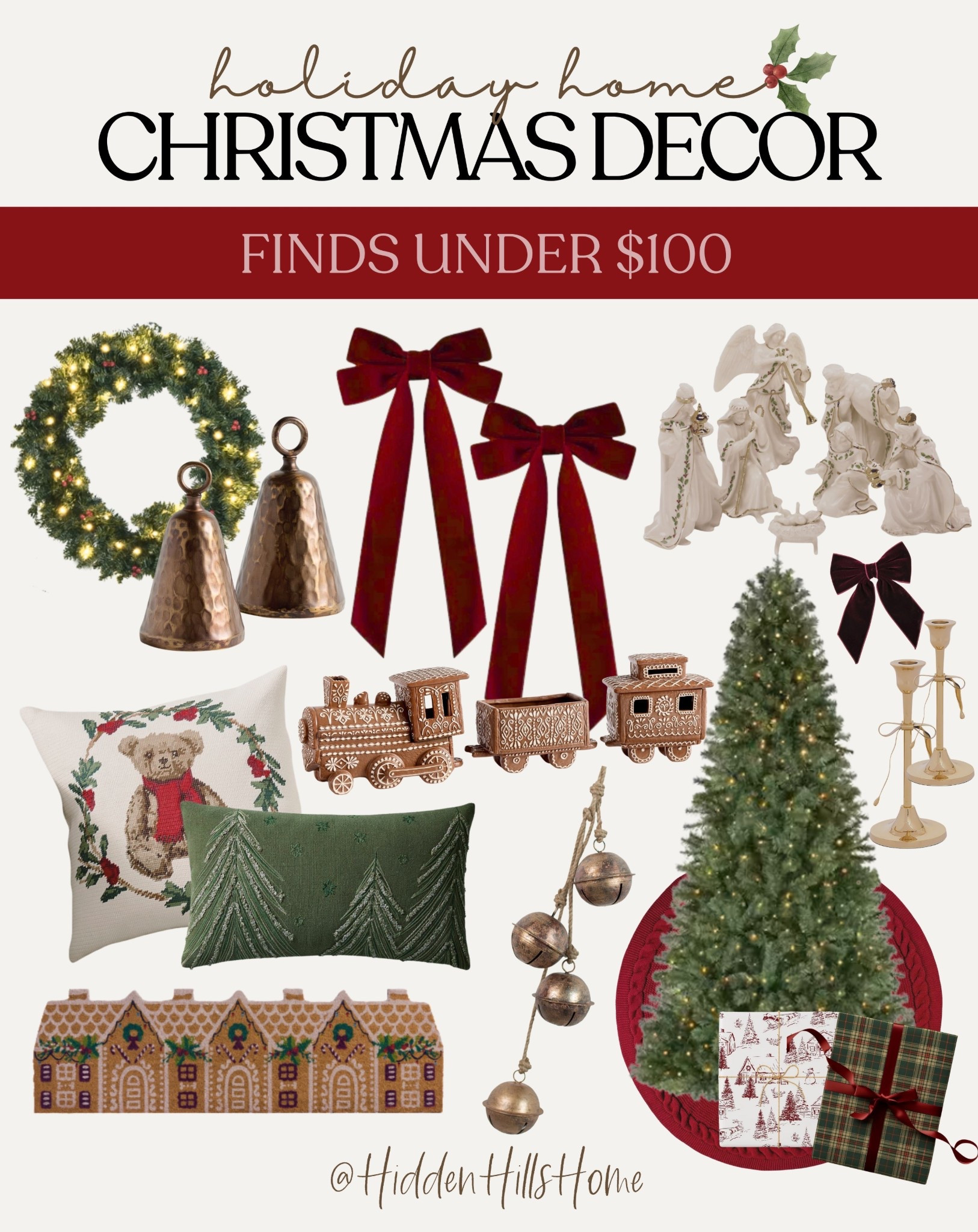 Christmas home decor under $100, Christmas home decor deals, red and green Christmas decor, holiday home decor #holidaydecor

#LTKHome #LTKSaleAlert #LTKCyberWeek