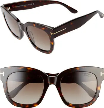 Beatrix 52mm Polarized Gradient Square Sunglasses | Nordstrom