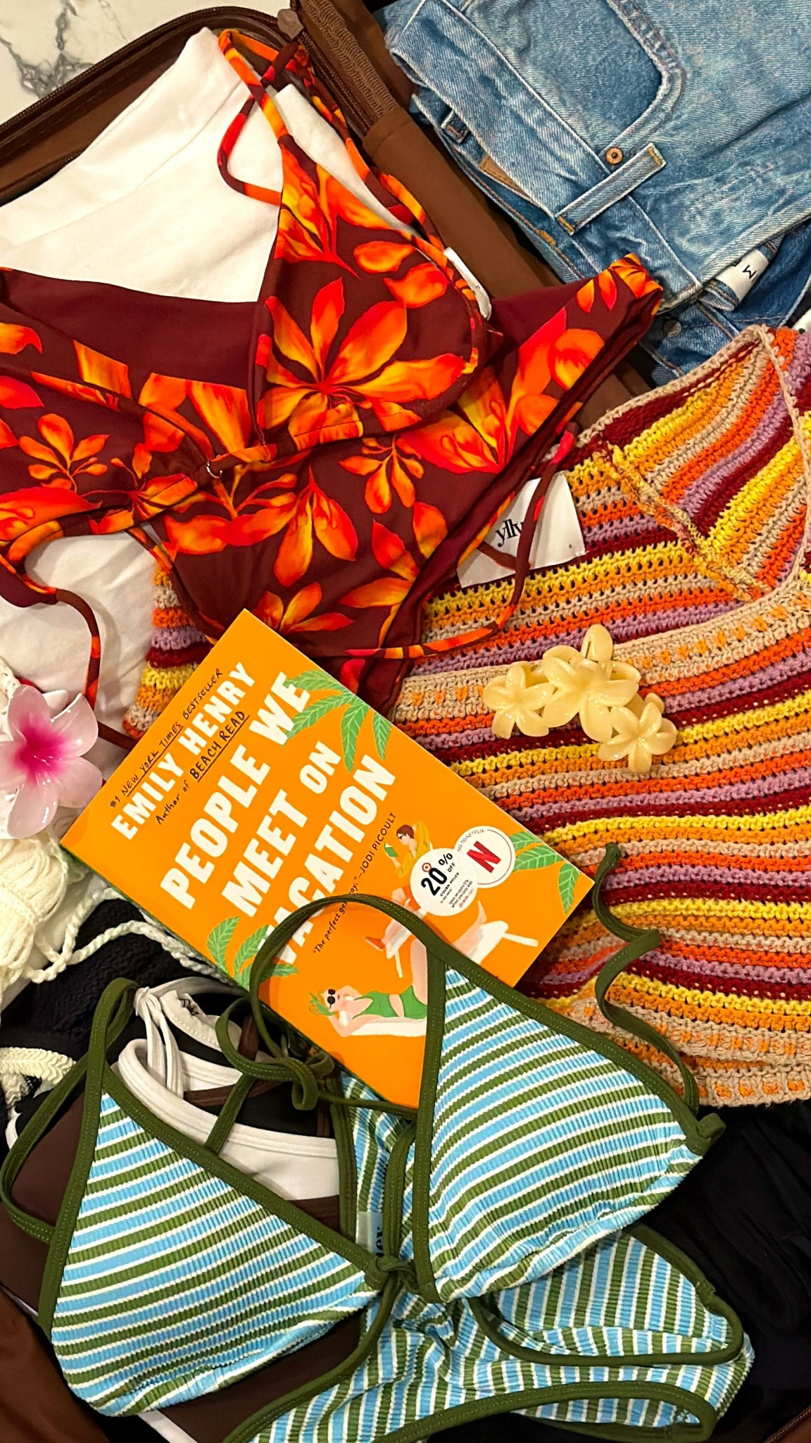 just a girl going to hawaii 🌺




packing, bikini, honey swim, leni swim, stripes, colorful aesthetic, summer, summertime, spring break, people we meet on vacation, orange, crochet set, meshki, coverup 

#LTKootd #LTKSeasonal #LTKFindsUnder100