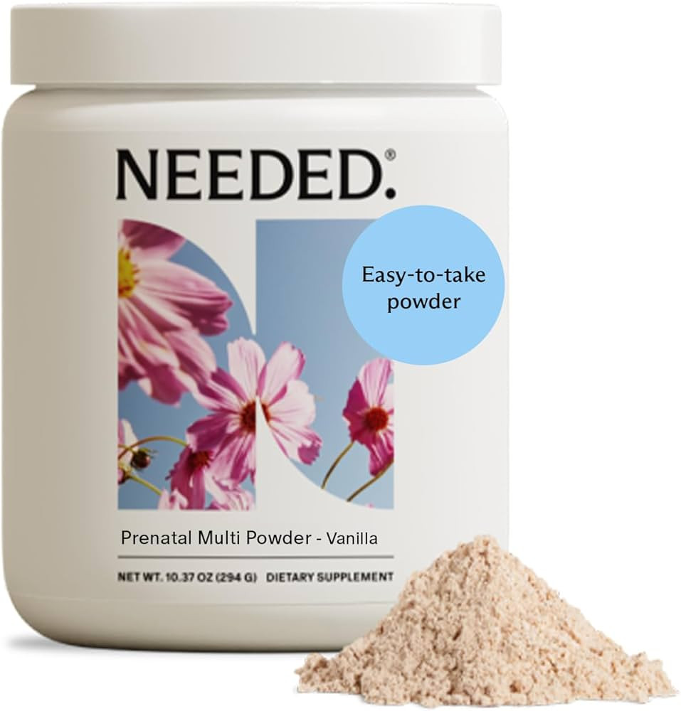 Needed. Vanilla Multivitamin Powder with Choline for Prenatal, Pregnancy, Breastfeeding, Postpart... | Amazon (US)
