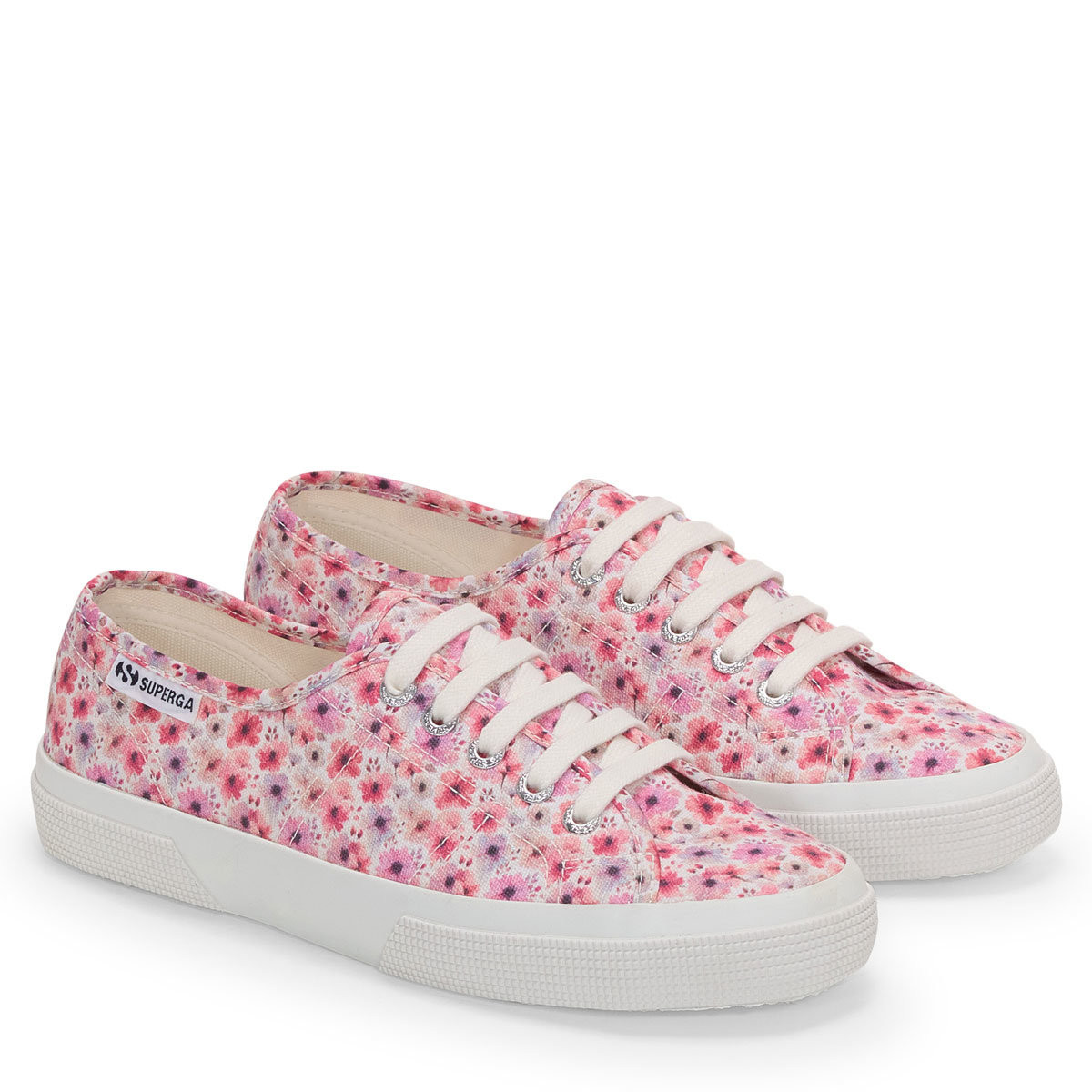 3750 WATERCOLOR FLOWER LEGGERA White Avorio_Pink_Lilla | Superga (UK)