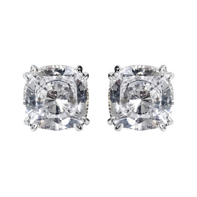 Cushion Cut Studs (3 TCW-10 TCW) | Fantasia by DeSerio