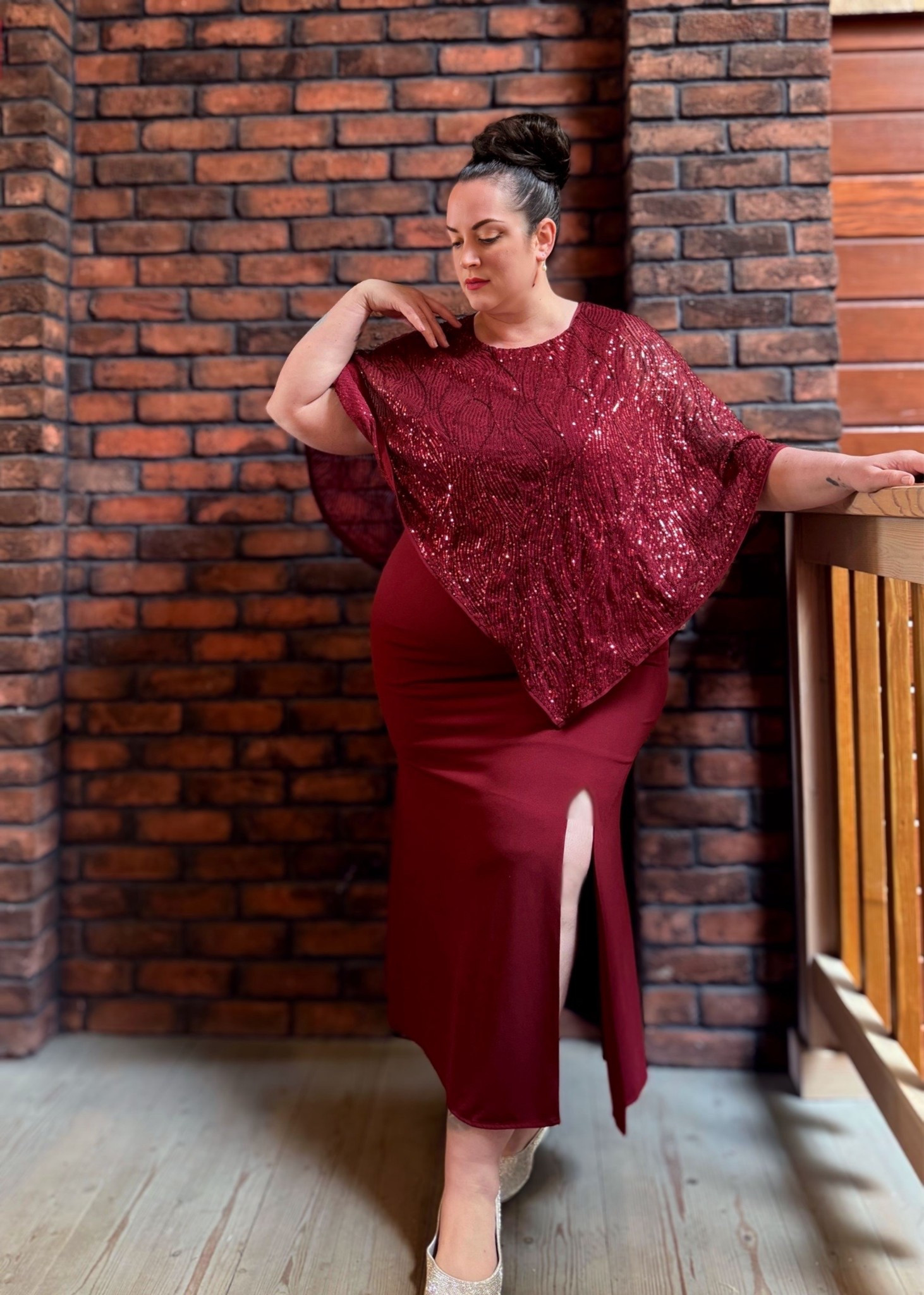 Formal dress with sequin cape/shawl

#LTKOver40 #LTKFindsUnder100 #LTKPlusSize