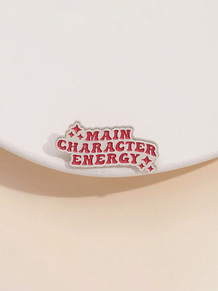 1pc Main Character Energy Letter Shaped Brooch Cartoon Animal Accessory, Suitable For Daily Wear ... | SHEIN