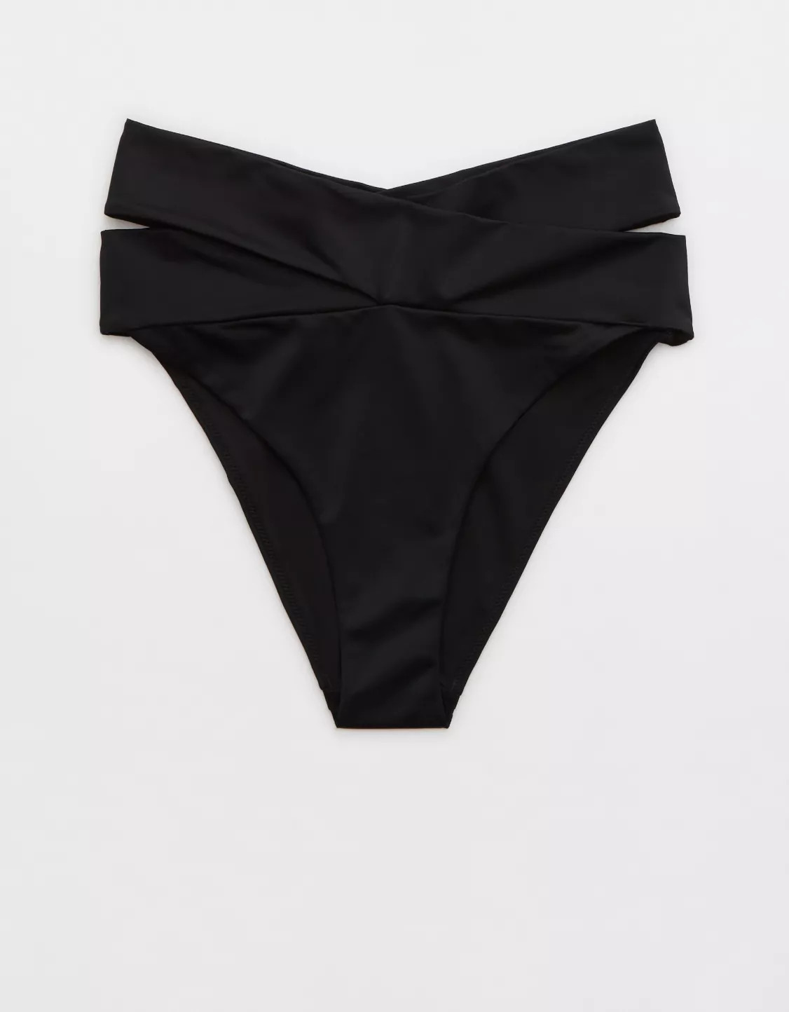 Aerie Crossover Cut Out High Cut Cheeky Bikini Bottom | Aerie