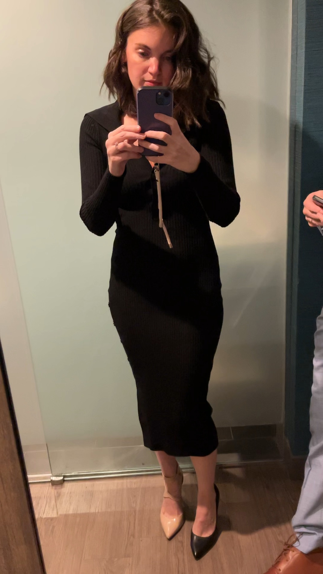 Actually going out to a fancy dinner with the hubby!
Reiss knit dress XS
Steve Madden nude heels size 7
Hazel pumps in black size 7

#LTKParties #LTKFindsUnder100