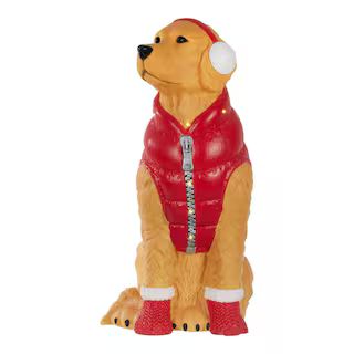 Home Accents Holiday 2.5 ft. Christmas Golden Retriever with LED Lights 23DK01016 - The Home Depo... | The Home Depot