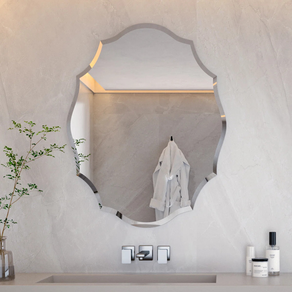 Emitte Metal Flat Wall Mirror | Wayfair North America