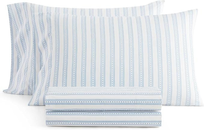 Martha Stewart - Queen Size Sheets Set, Crisp & Tailored Cooling Sheets with a Smooth Cotton Perc... | Amazon (US)